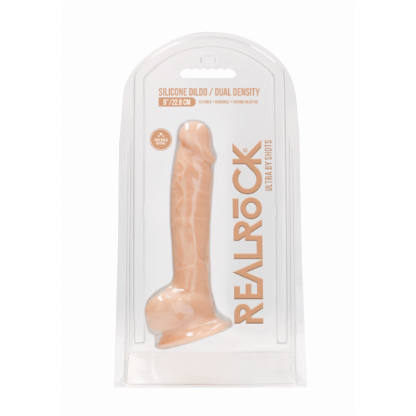 Siliconen Dildo met Ballen - 9 / 23 cm - Afbeelding 2