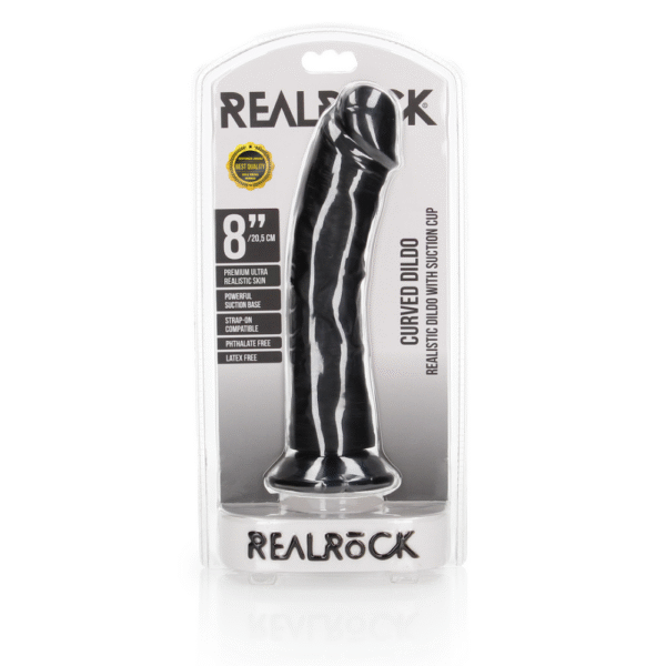 Gebogen Realistische Dildo met Zuignap - 8 / 20,5 cm - Afbeelding 2