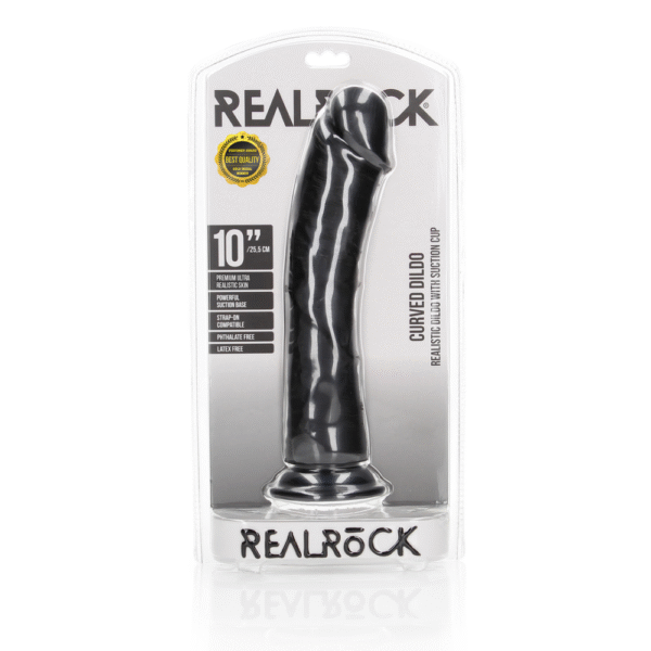 Gebogen Realistische Dildo met Zuignap - 10 / 25,5 cm - Afbeelding 2