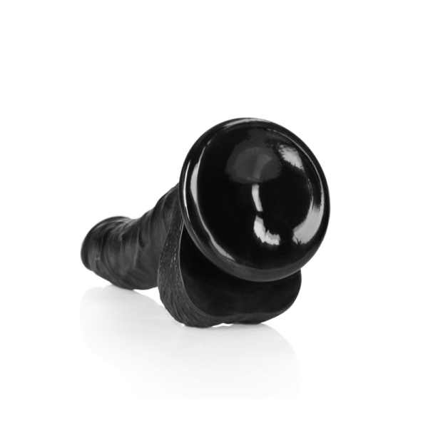 Gebogen Realistische Dildo met Ballen en Zuignap - 7 / 18 cm - Afbeelding 5