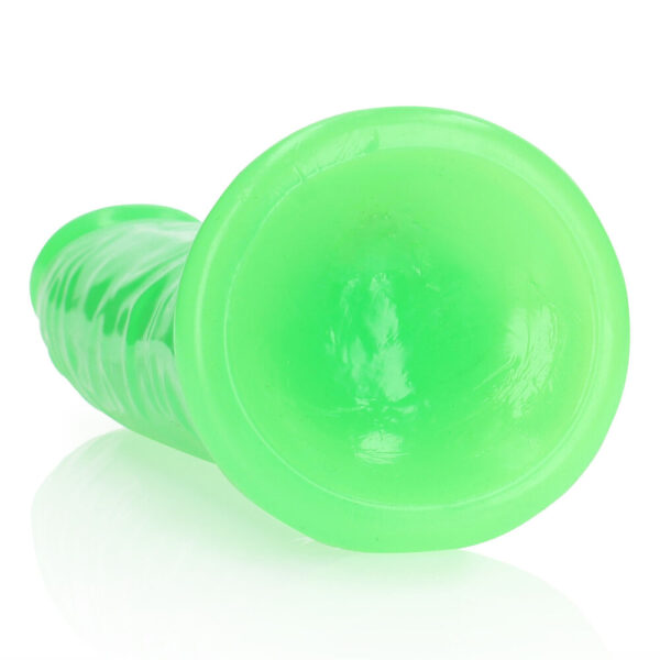 Slanke Realistische Dildo met Zuignap - Glow in the Dark - 9'' / 22,5 cm - Afbeelding 5