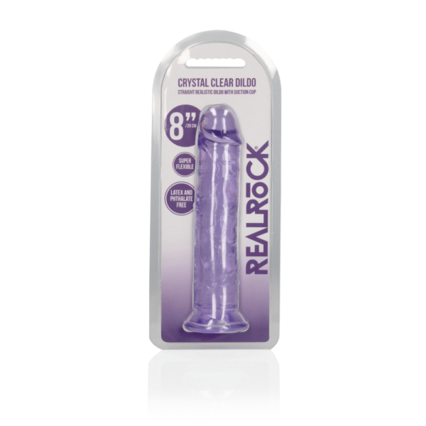 Rechtdoorgaande Realistische Dildo met Zuignap - 8'' / 20 - Afbeelding 2