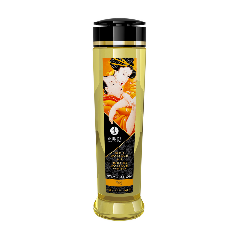 Erotische Massageolie - Perzik - 8 fl oz / 240 ml - Afbeelding 3