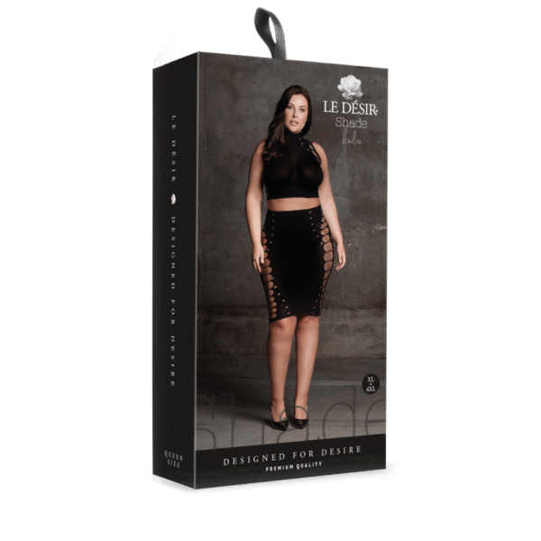 Kala XXXVII - Twee Delige Set met Coltrui, Crop Top en Rok - Plus Size - Afbeelding 2