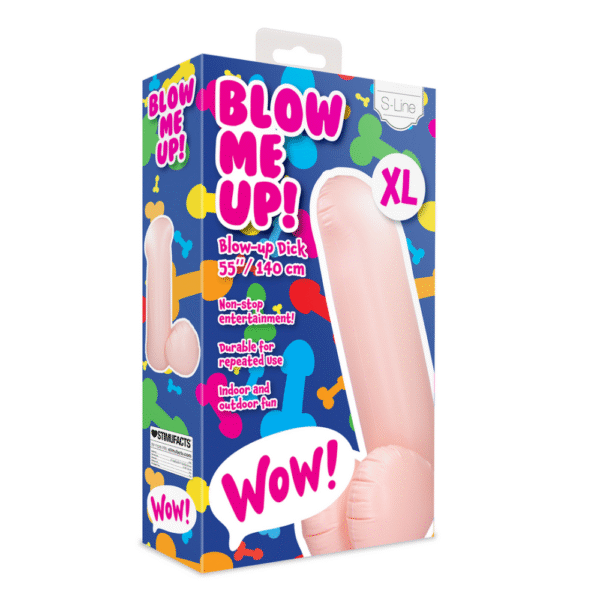 Opblaasbare Dildo - 55''/ 140 cm - Vleeskleur - Afbeelding 2