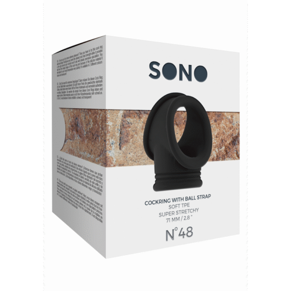 Nr.48 - Cockring met Ball Strap - Afbeelding 2