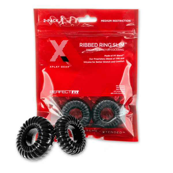 PF Blend Premium Stretch Ribbed Ring - Cockring Set - Afbeelding 2