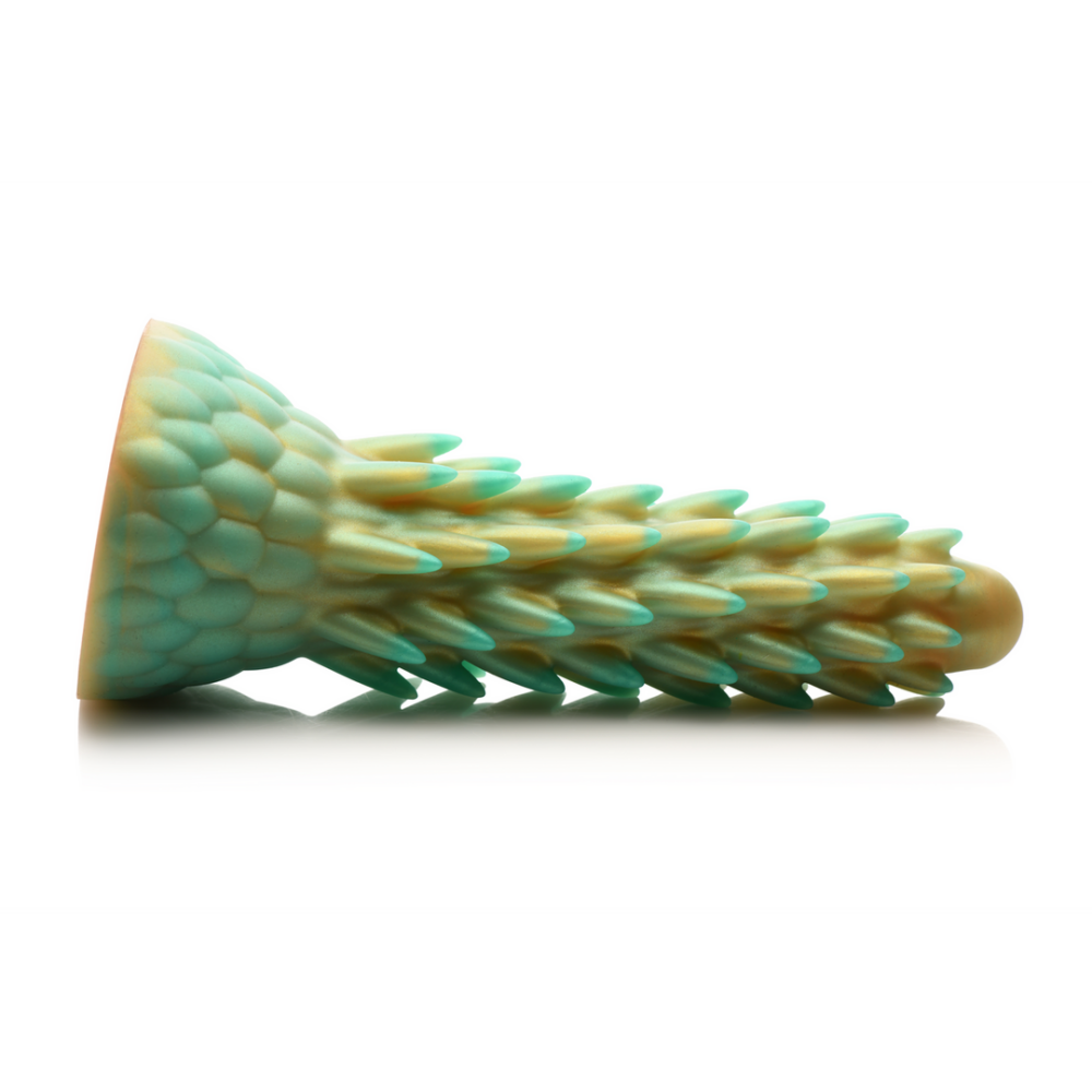 Stegosaurus - Stekelige Reptiel Silicone Dildo - Groen - Afbeelding 4