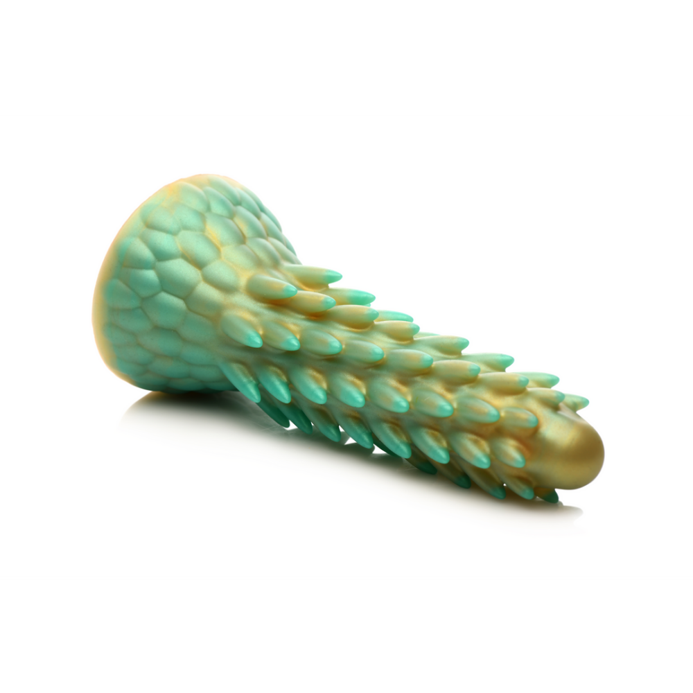 Stegosaurus - Stekelige Reptiel Silicone Dildo - Groen - Afbeelding 5