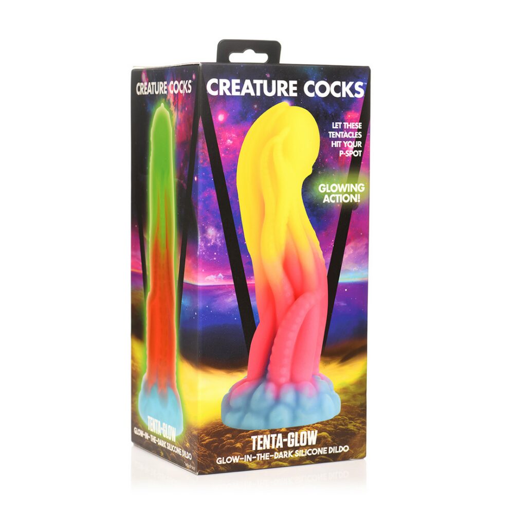 Tenta Glow - Glow-in-the-Dark Silikon Dildo - Afbeelding 2