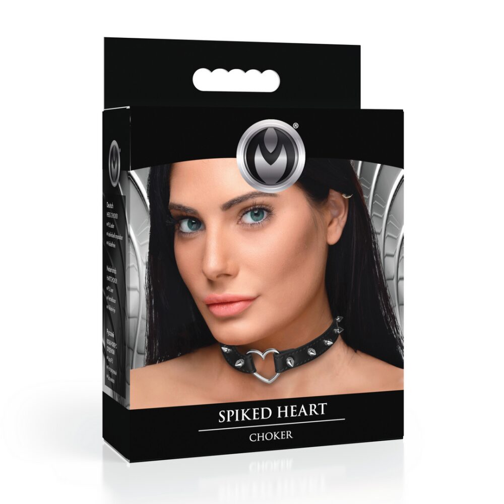Spiked Heart Choker - Zwart - Afbeelding 2