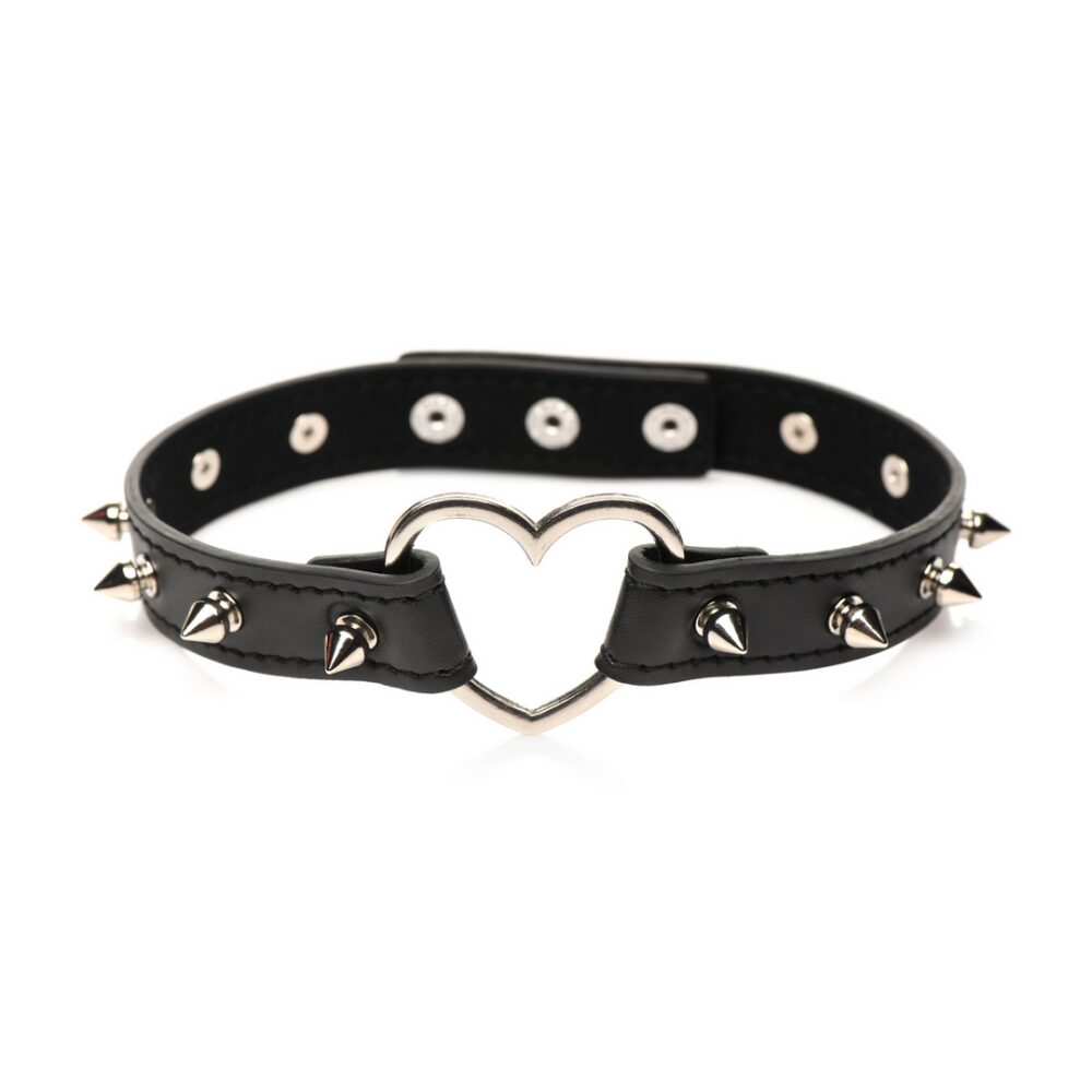Spiked Heart Choker - Zwart - Afbeelding 4