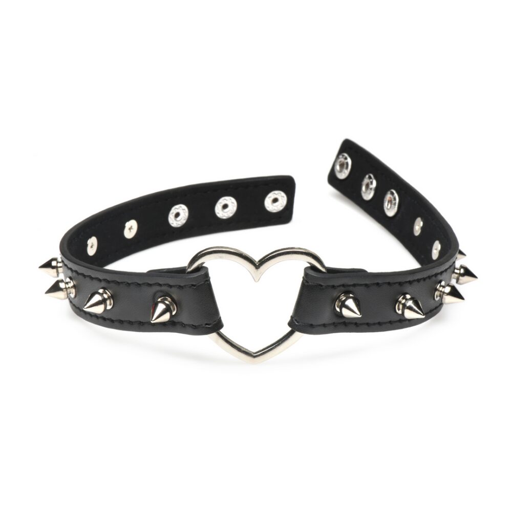 Spiked Heart Choker - Zwart - Afbeelding 5