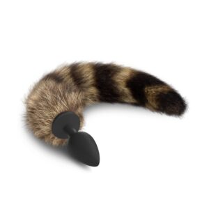 Foxy Delight - Siliconen Anale Plug met Staart - Zwart/Bruin
