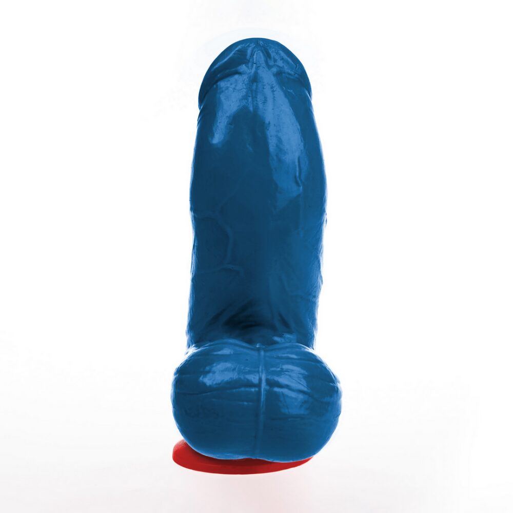 Thor M - Realistische Gebogen Dildo met Ballen - 5,9 / 15 cm - Blauw - Afbeelding 2