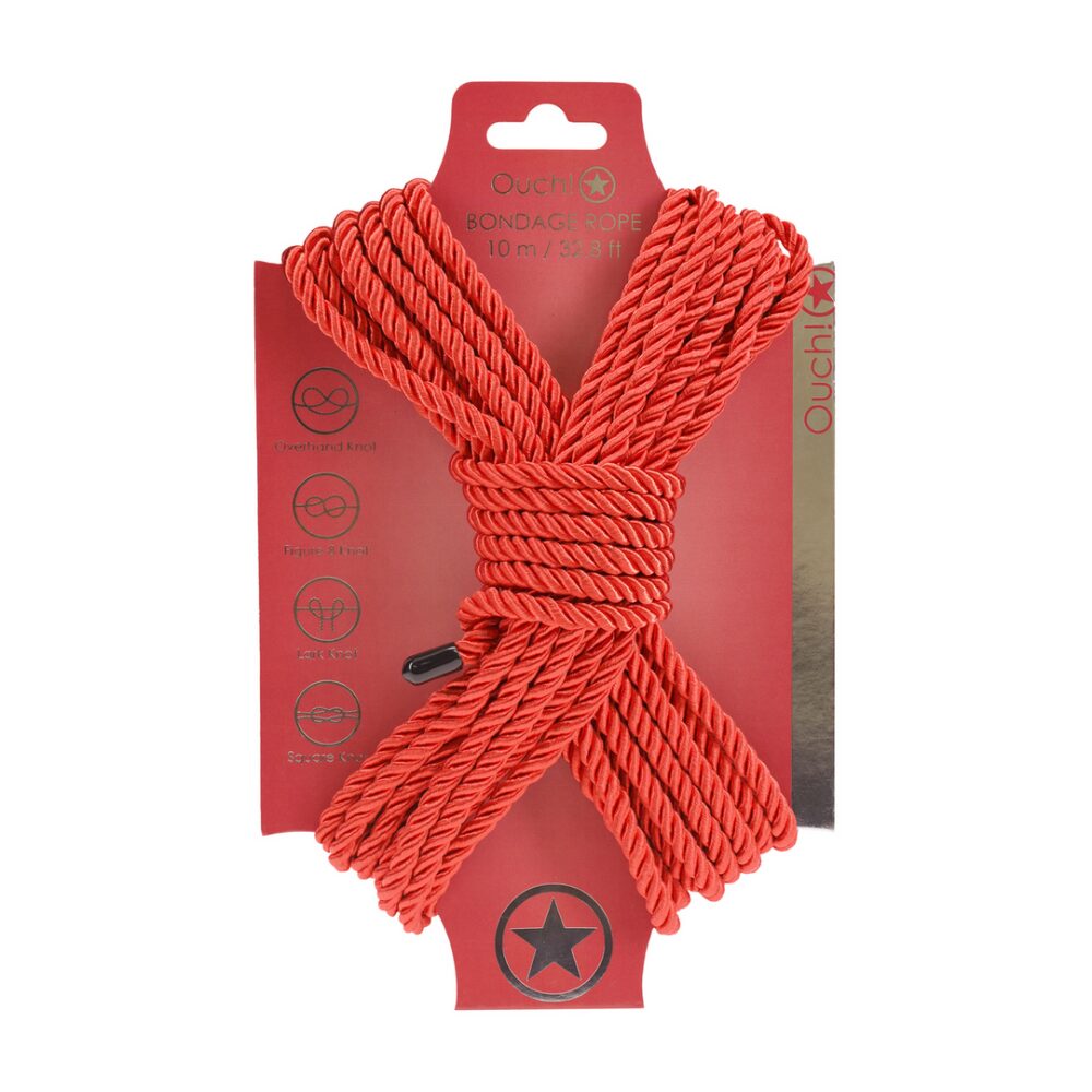 Polyester Bondage Touw - 10 m - Rood