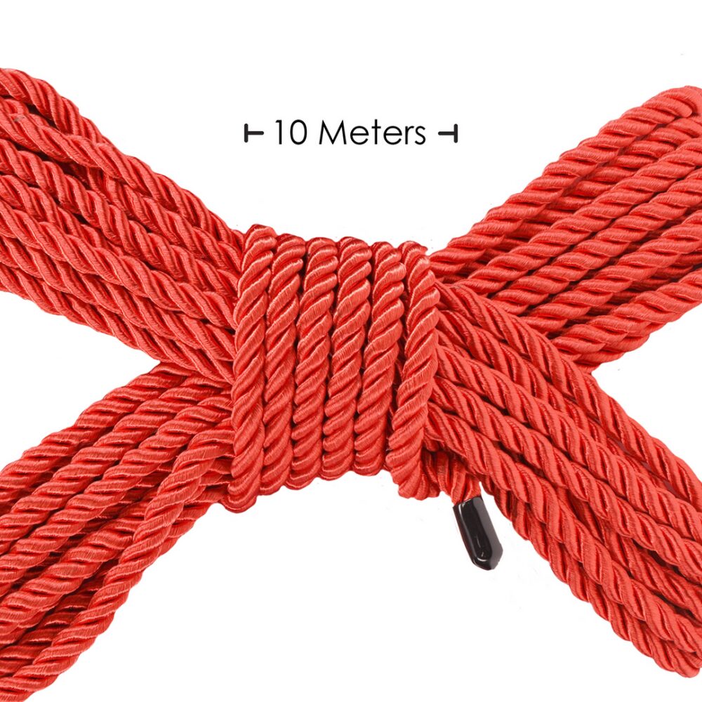 Polyester Bondage Touw - 10 m - Rood - Afbeelding 2