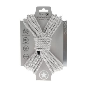 Polyester Bondage Touw - 10 m / 32,8 ft - Zilver