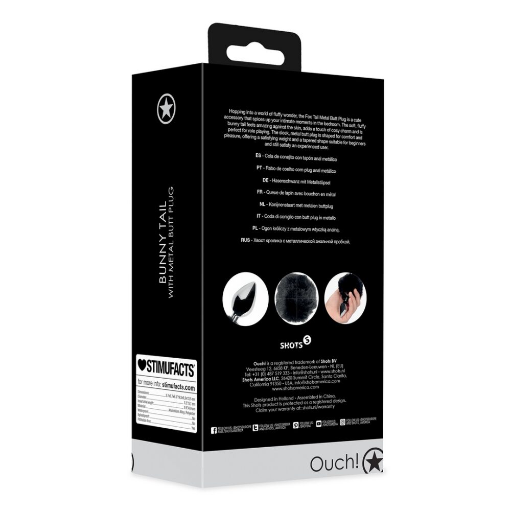Konijnenstaart met metalen buttplug - Afbeelding 3