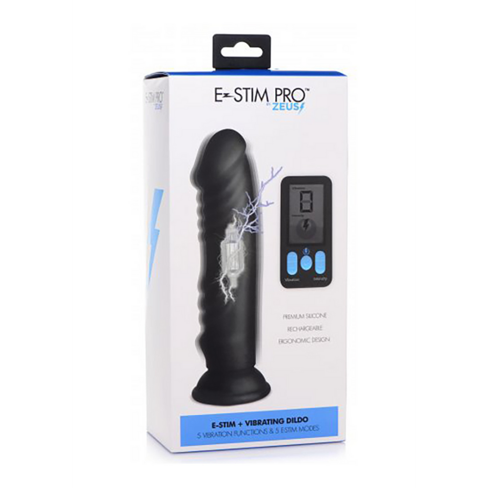 Vibrerende en E-Stim Siliconen Dildo + Afstandsbediening - Afbeelding 2