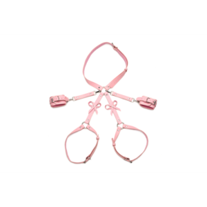 Bondage Harnas met Strikken - M/L - Roze