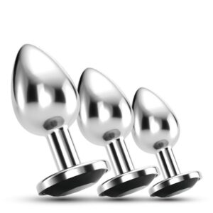 Bijou - Anal Train Trio - 3 Jewel Plugs - Zwart