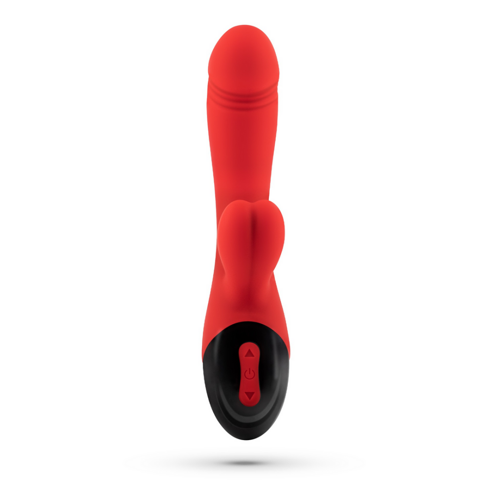 Dare Dong - Oplaadbare Konijnen Vibrator - Rood - Afbeelding 5