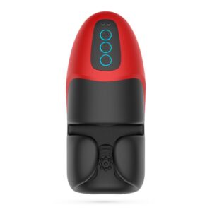 Pancho - Oplaadbare Masturbator met Druk - Rood/Zwart