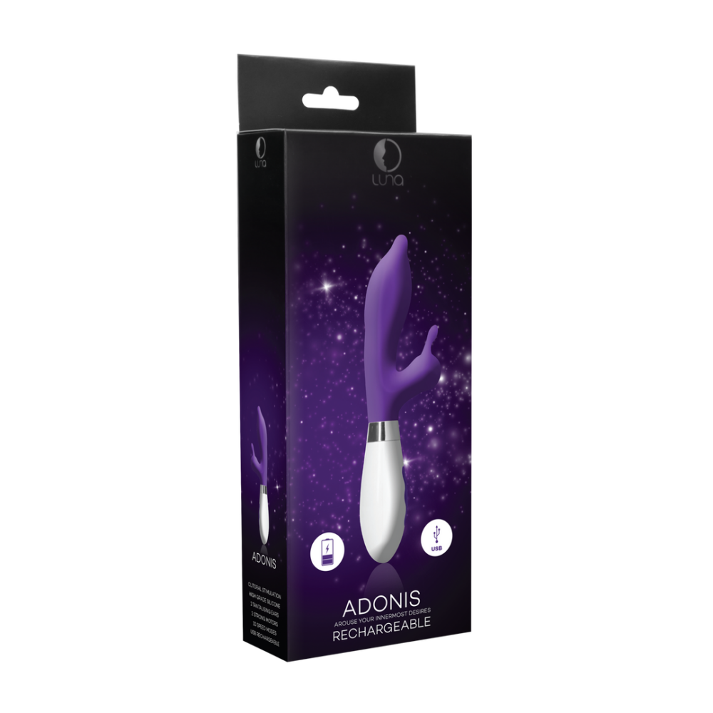 Adonis - Oplaadbare Rabbit Vibrator - Paars - Afbeelding 2