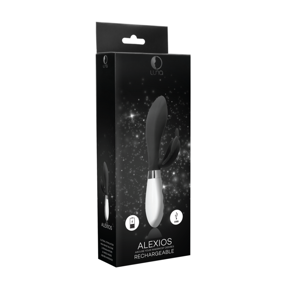 Alexios - Oplaadbare Rabbit Vibrator - Zwart - Afbeelding 2