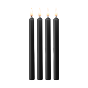 Plagen Wax Kaarsen - 4 Stuks - Groot - Zwart