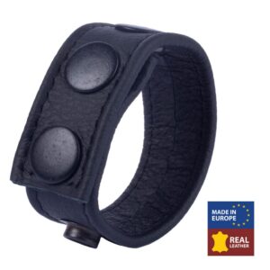 Cocky - Verstelbare Leren Cockring - Zwart