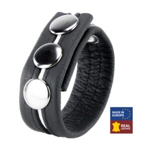 Verstelbare Leren Cockring - Wit