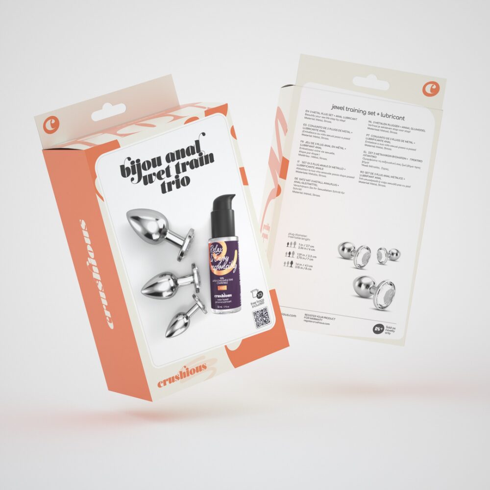Bijou - Anal Wet Train Trio - 3 Jewel Plugs - Helder - Afbeelding 2