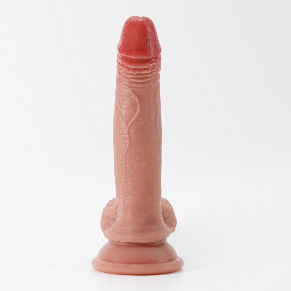 Inviktus - Vloeibare Silicoen Dildo - 7 / 19 cm - Vleeskleur - Afbeelding 3