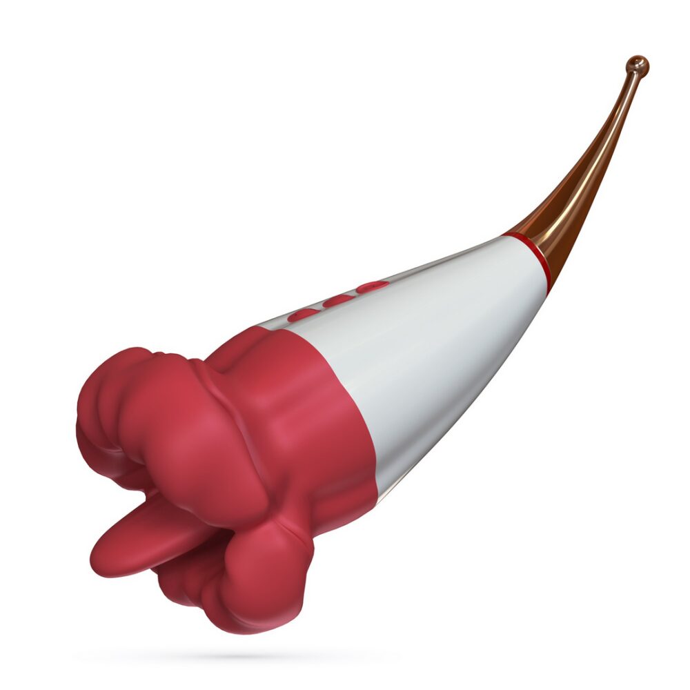 Jagger - Lickende Dubbele Stimulator - Rood - Afbeelding 4