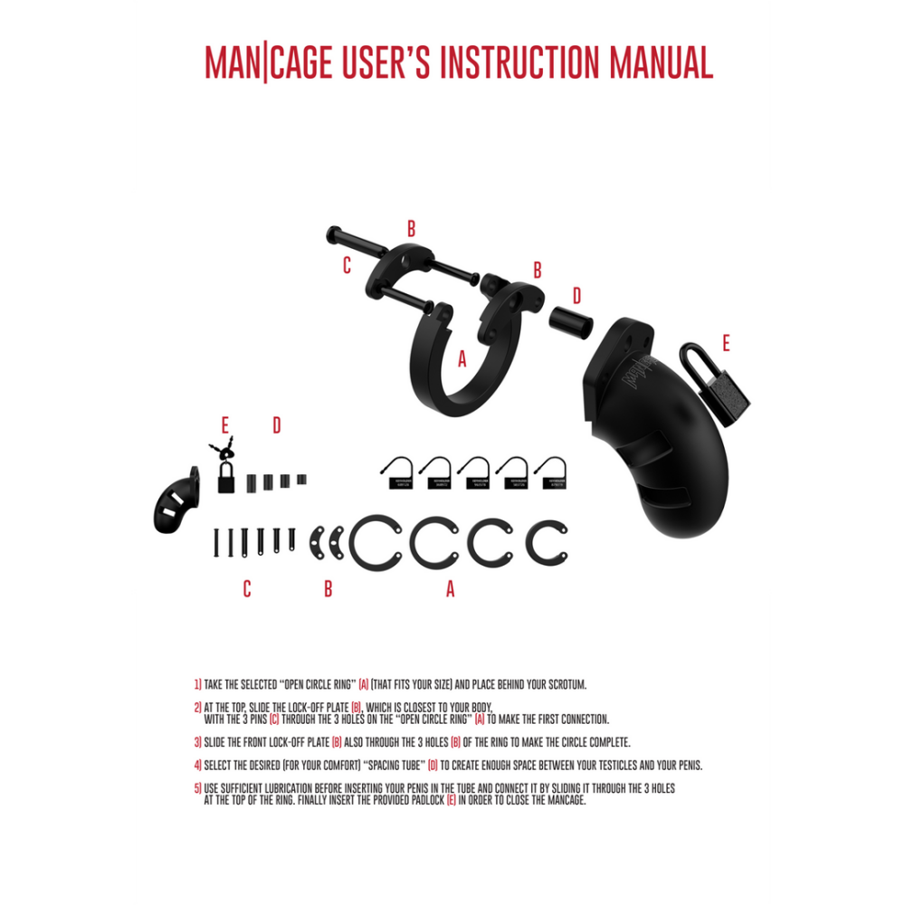 Model 20 Chastity Cock Cage - 3.5 / 9 cm - Afbeelding 5