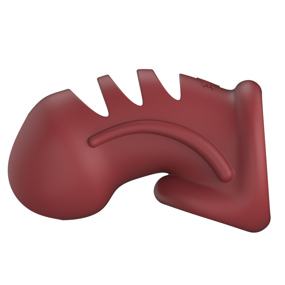 Model 28 - Ultra Soft Silicone Chastity Cage - Rood - Afbeelding 4