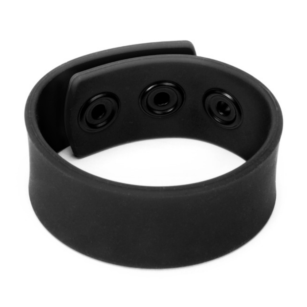 Siliconen Cock Strap - Zwart - Afbeelding 4