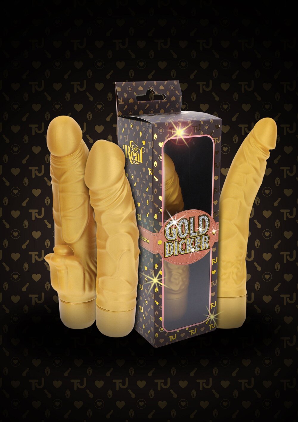 Gold Dicker Stim Vibrator 22 cm - Afbeelding 10