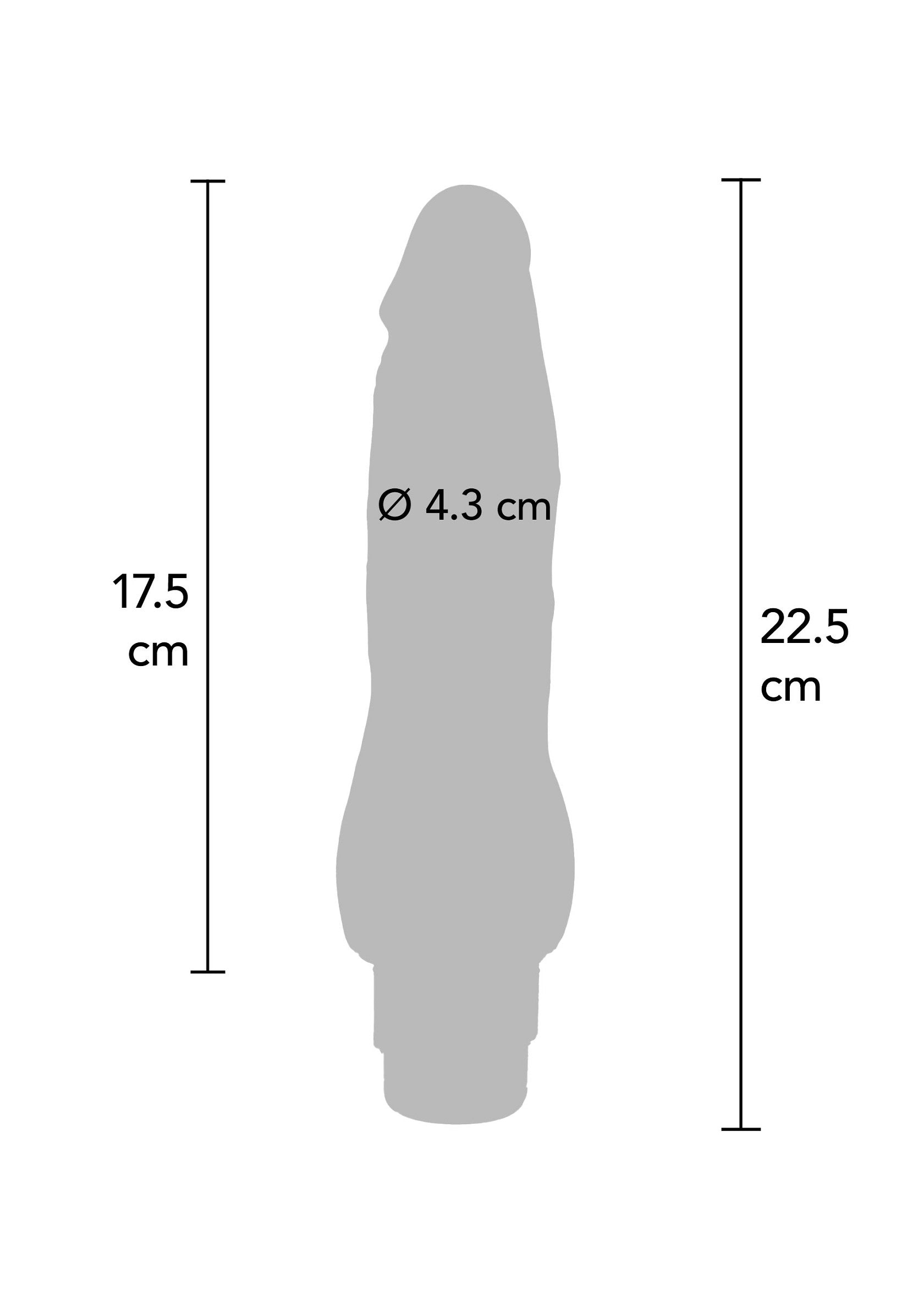 Dual Density Vibrator TPE 22.5 cm - Afbeelding 4
