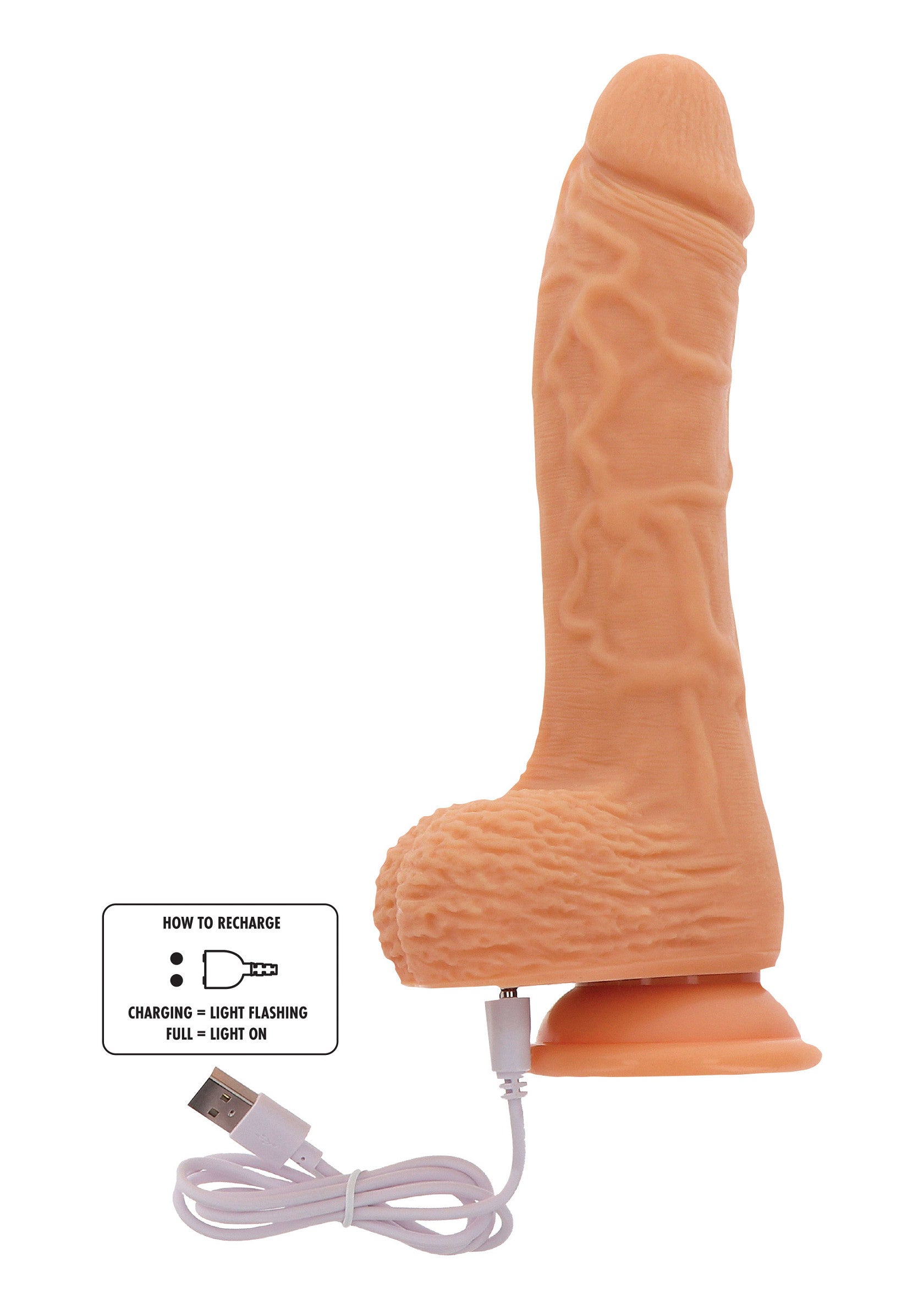 Naked Rotating Dildo Silicone 21 cm - Afbeelding 6