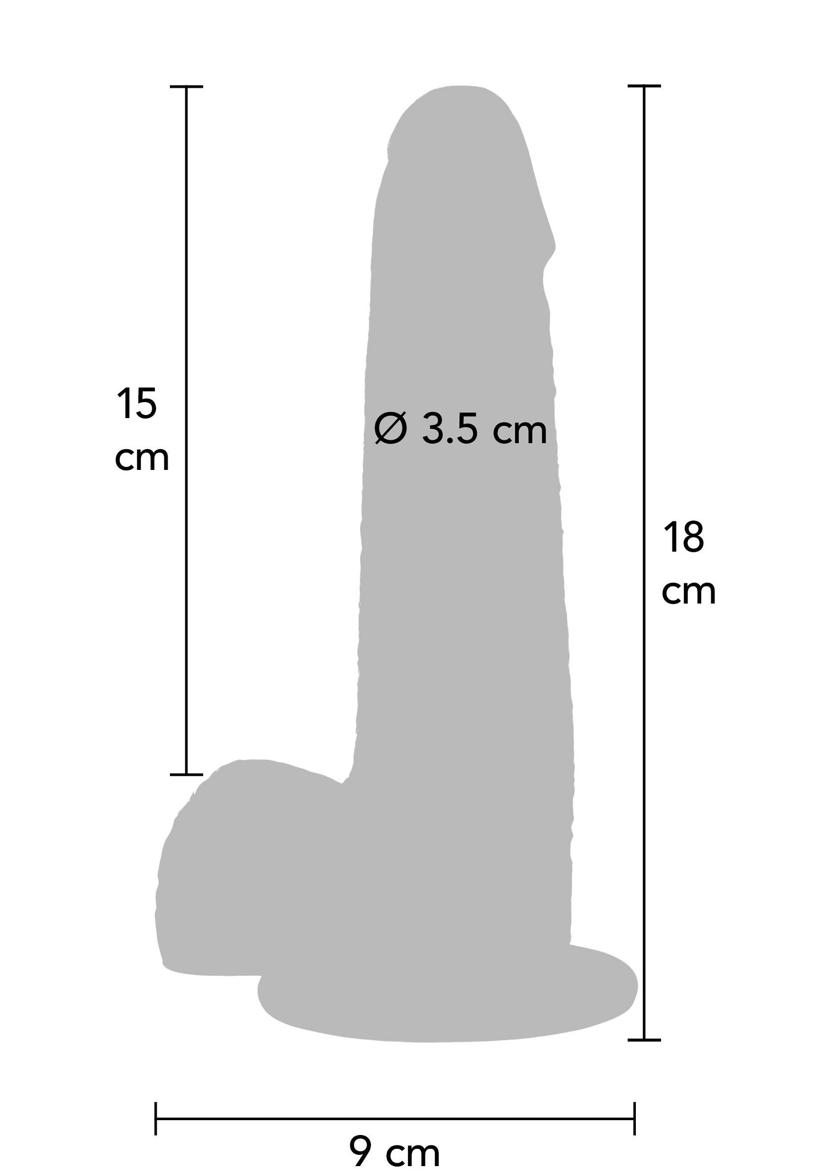 Foreskin Dildo Silicone 18 cm - Afbeelding 2