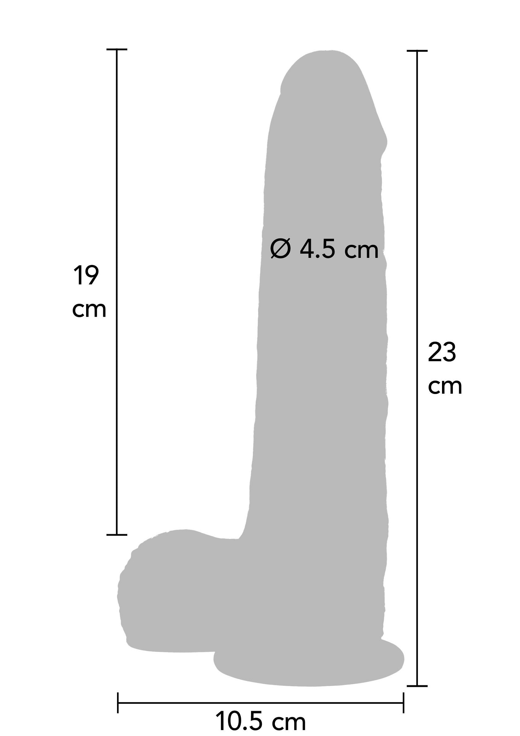 Foreskin Dildo Silicone 23 cm - Afbeelding 2