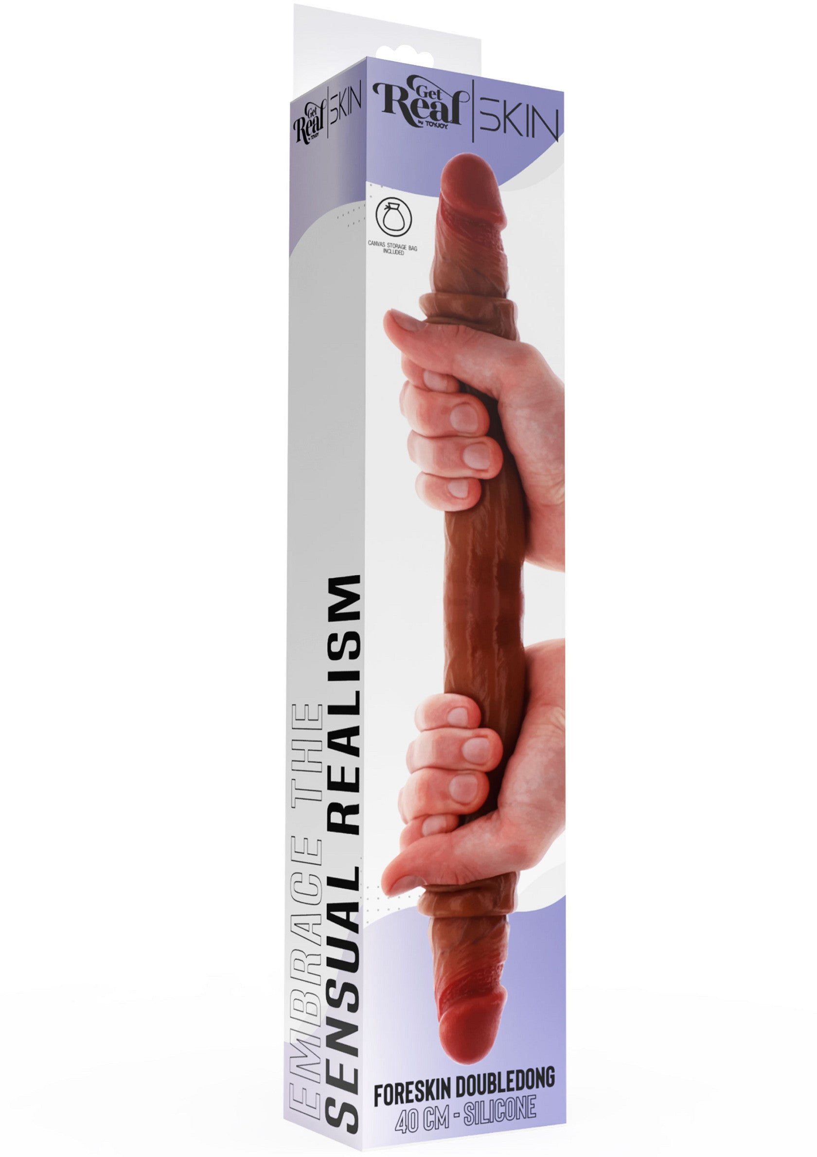 Foreskin Double Dong Silicone 40 cm - Afbeelding 3