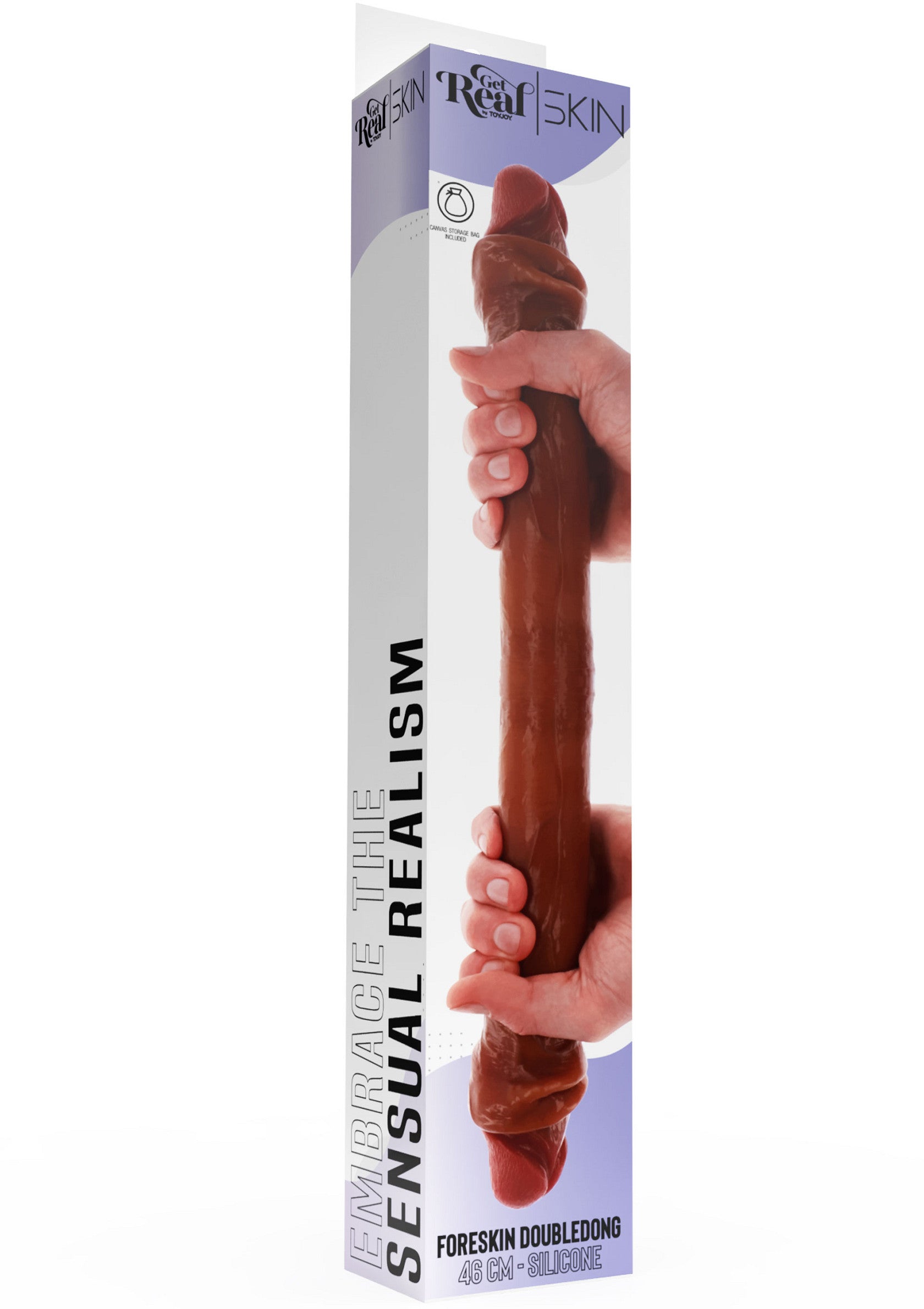 Foreskin Double Dong Silicone 46 cm - Afbeelding 3