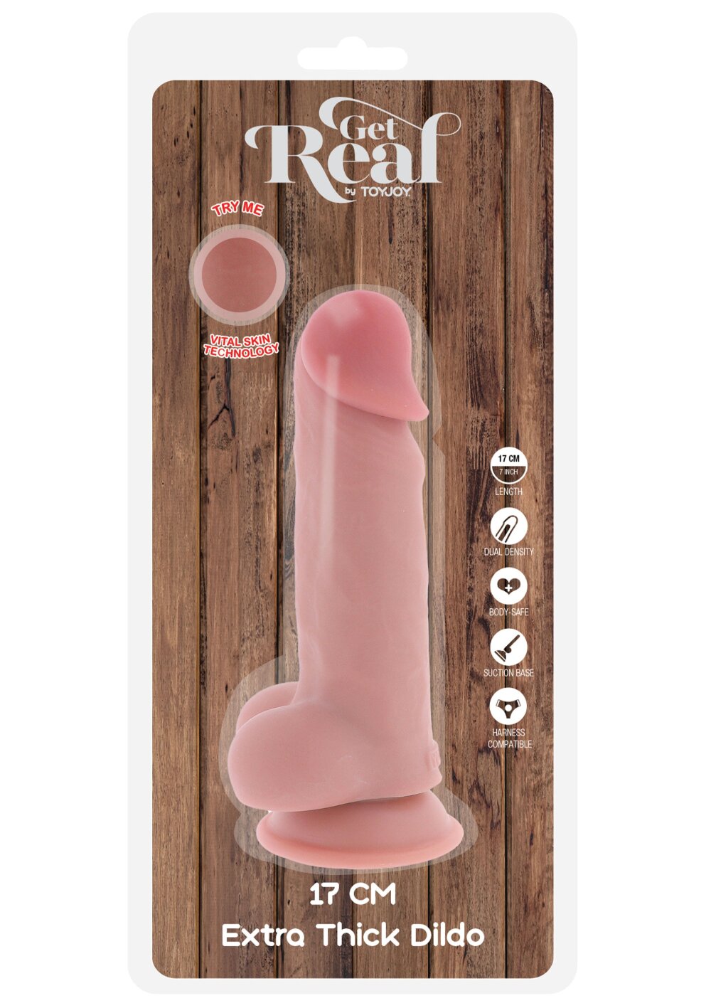 Deluxe Dual Density Thick Dildo TPE 17 cm - Afbeelding 3