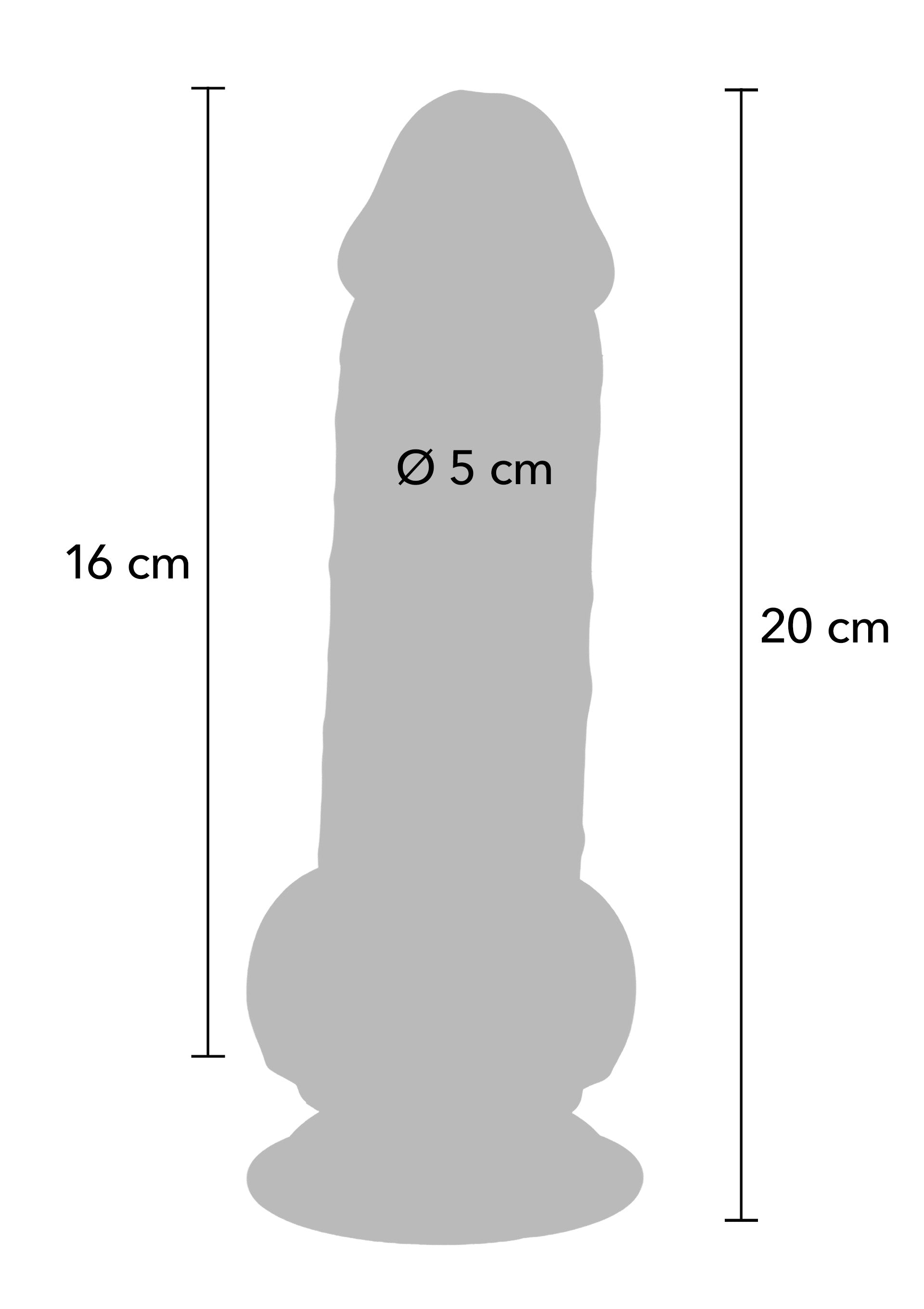 Deluxe Dual Density Thick Dildo TPE 20 cm - Afbeelding 4