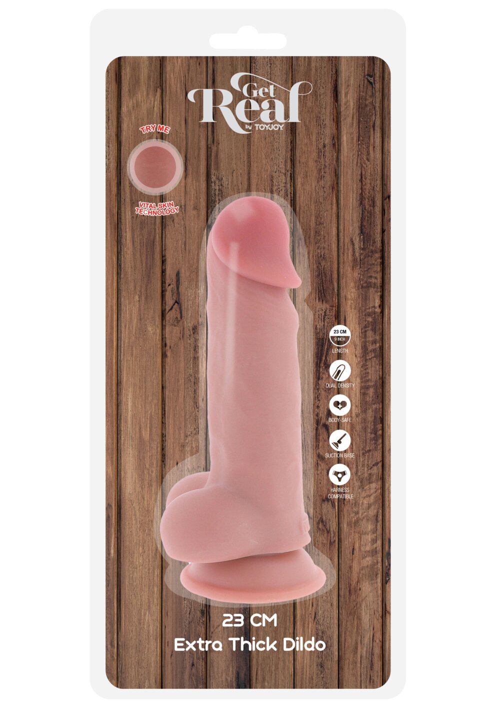Deluxe Dual Density Thick Dildo TPE 23 cm - Afbeelding 3