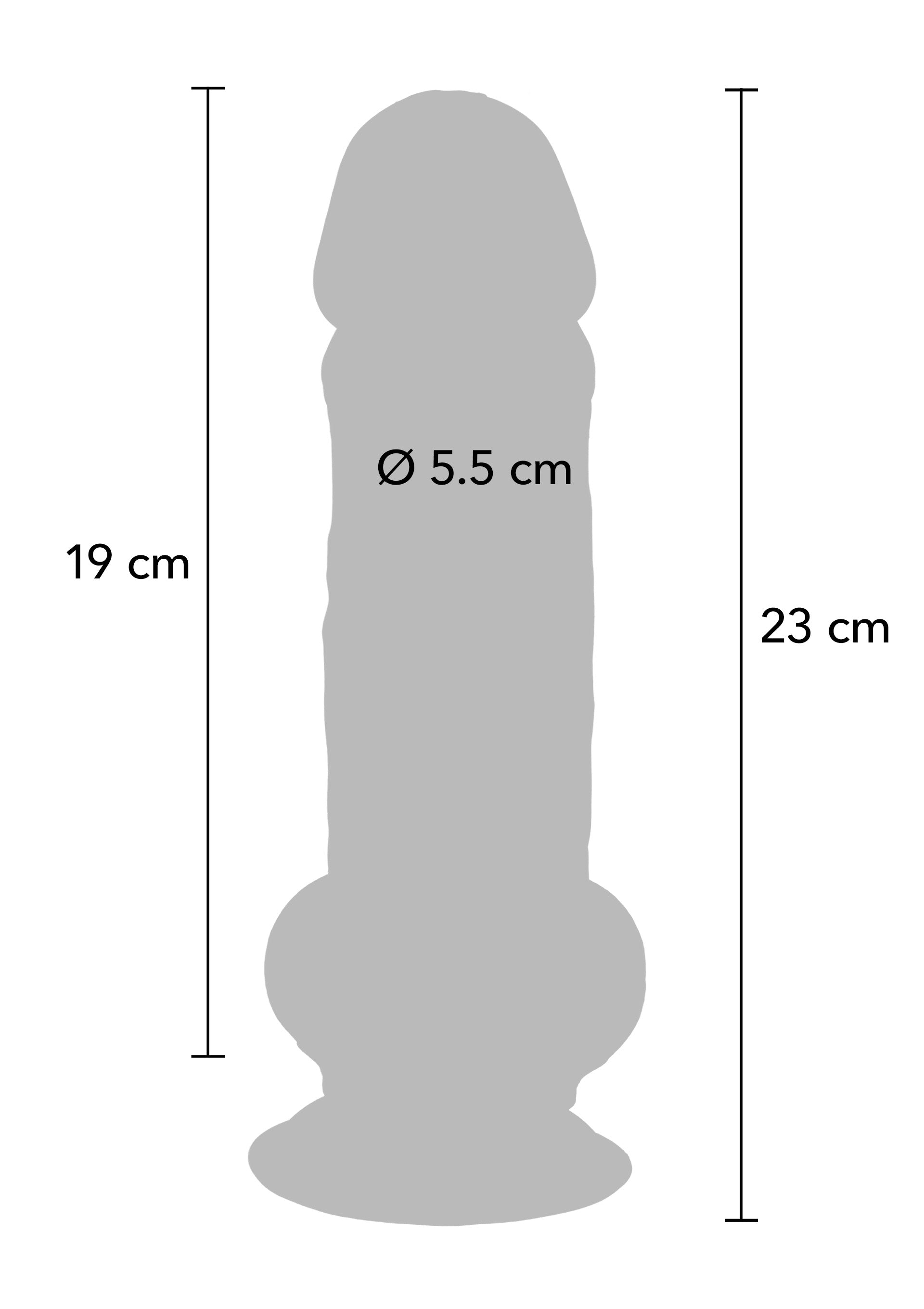 Deluxe Dual Density Thick Dildo TPE 23 cm - Afbeelding 4